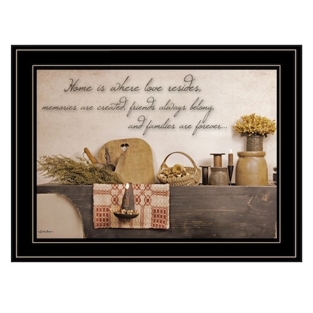 Homeroots Home is Where Love Resides 2 Black Framed Print Kitchen Wall Art 406724