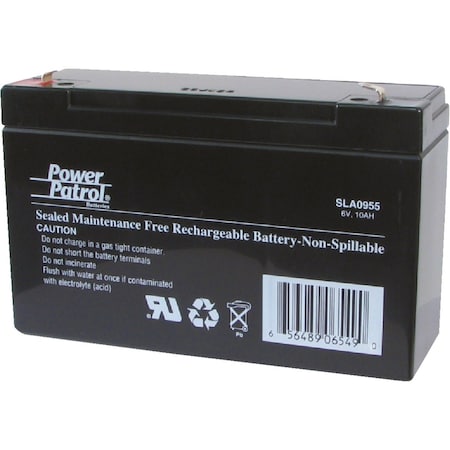 Interstate All Battery Power Patrol 6V 10A Rechargeable Security System Battery SLA0955