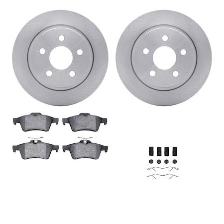 Dynamic Friction Co DFC Brake Rotor with 5000 Brake Pads and Hardware Kit 6512-99831