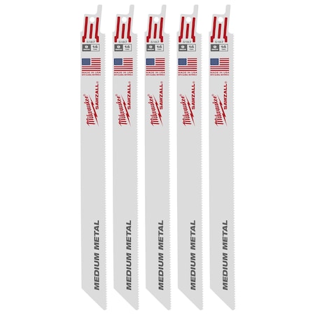 Milwaukee Tool 9" 14 TPI SAWZALL Blades (5 Pk) 48-00-5187