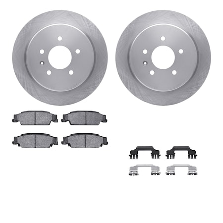 Dynamic Friction Co DFC Brake Rotor with 5000 Brake Pads and Hardware Kit 6512-46126