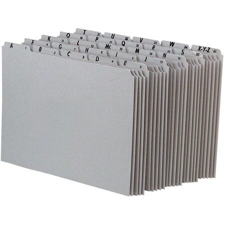Tops Business Forms Pendaflex, TOP TAB A-Z FILE GUIDES, 1/5-CUT TOP TAB, A TO Z, 8.5 X 11, GRAY, 25PK PN925