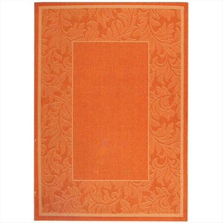Safavieh 2 Ft. - 4 In. x 6 Ft. - 7 In. Runner- Indoor - Outdoor Courtyard Terracotta Natural Mchine Made Rug CY2666-3202-27
