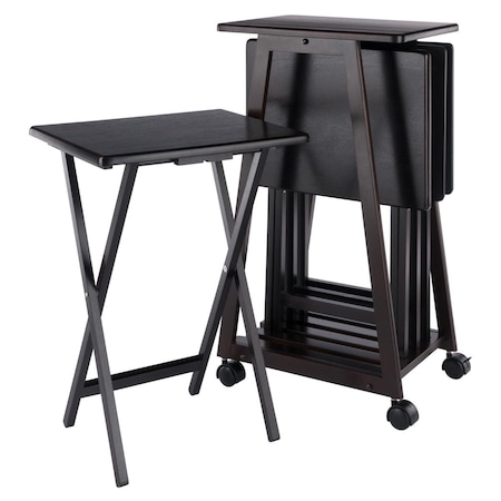 Winsome Wood Adriel Snack Table Set, Coffee - 5 Piece 23522