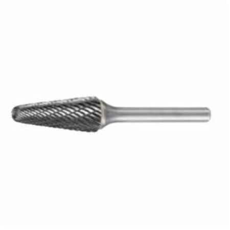 Widia SL SERIES CARBIDE BURR, RADIUS END, TAPER HEAD, .5 DIA HEAD, 1 1/8 2729503
