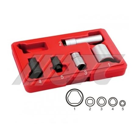 Jtc Auto Tools 5-Piece Bosch Diesel Injection Pump Socket Set, For Triangular Screws On VE, VP EDC TDI & VP 37 4493