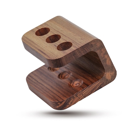 Homeroots Designer Genuine Teak Toothbrush Holder 475847