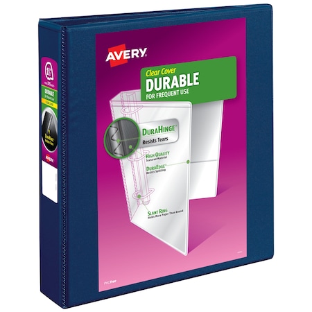Avery Durable View 3 Ring Binders, 1.5 In, Blue 17024