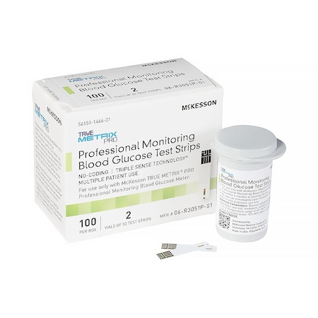 Mckesson Blood Glucose Test Strips, 100PK 06-R3051P-01