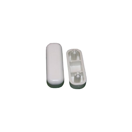 Larsen Supply Co. White Plastic Toilet Seat 3/4 Inch X 1-3/16 Inch Oval Push-in Replacement Bumpers 513929