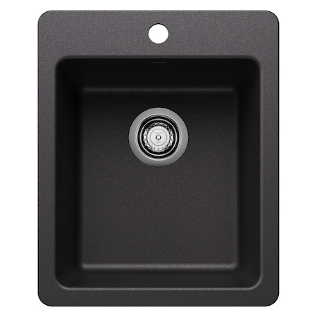 Blanco Bar Sink, 1 bowl, Silgranit, 20.50 in W x 16.75 in L x 8.39 in H 443235