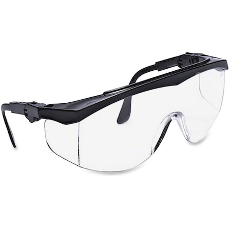 Mcr Safety Safety Glasses, Anti-Scratch, Clear Lens, Black Frame, Wraparound, 12 PK TK110