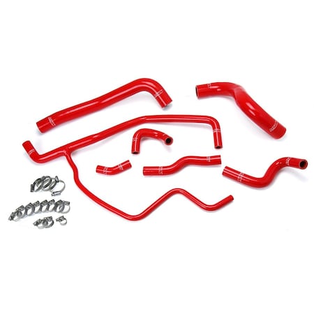 Hps Performance High Temp Reinforced Silicone Radiator and Heater Coolant Hose Kit, Red,  57-1583-RED