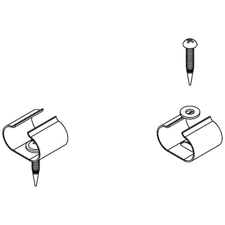 Fibergrate Fiberglass Grating Clip, Clip Only, 316 Stainless Steel, T12, 25PK 734282/25