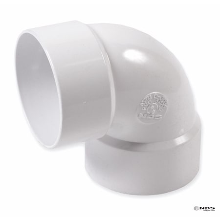Plastic Trends NDS Schedule 35 3 in. Hub each X 3 in. D Hub PVC Elbow 1 pk 3P02