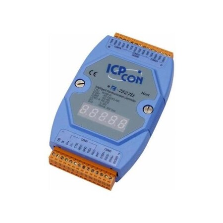 Icp Das Embedded Communication Controller with 7 Ports and Display. Supports operating tem I-7527D