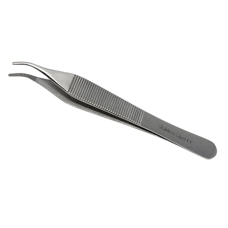 A2Z Scilab Hollow Handle Tweezers, Serrated, 4.75 inches, Curved, Stainless Steel A2Z-ZR-249-C-SU