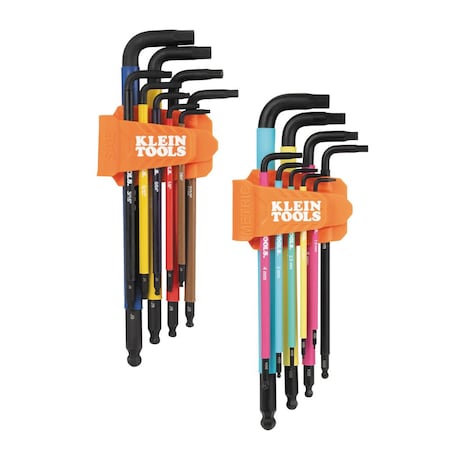 Klein Tools Hex Key Set, SAE and Metric, 18-Piece BLS18