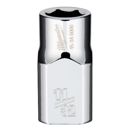 Milwaukee Tool SktExtension, Chr, 6P11/32in, Chrm, 0.375in 45-34-8000