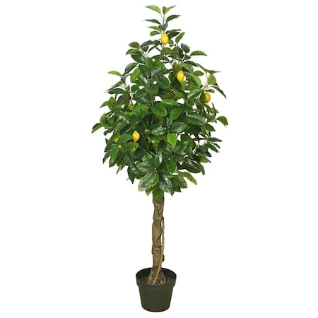 Vickerman Real Touch Lemon Flowering Tree with Pot - 51 in. TA171101
