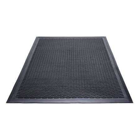 Guardian 18 x 28 in. Brush Tip Scraper Rectangular Mat, Black 14020305