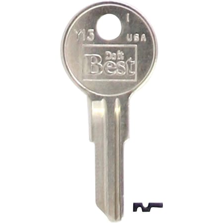 Kaba Ilco Do it Best Yale Nickel Plated House Key, Y13 / 01122R DIB, 10PK AP99990935