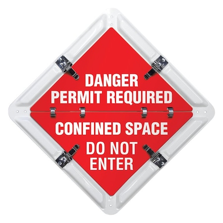 Ident-O-Flip 13.75 in H x 13.75 in W, Aluminum, Square FC1004WH