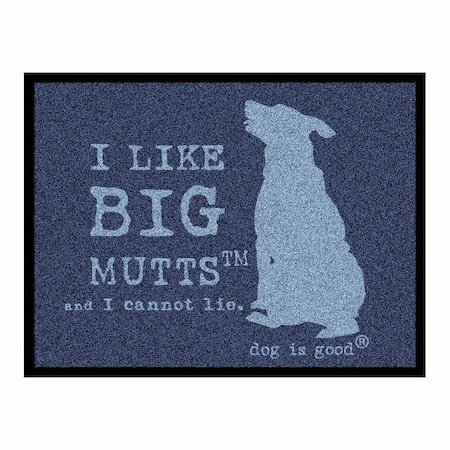 Jorgensen Laboratories Dog is Good Welcome Mats - I Like Big Mutts - Blue/Black J1583D