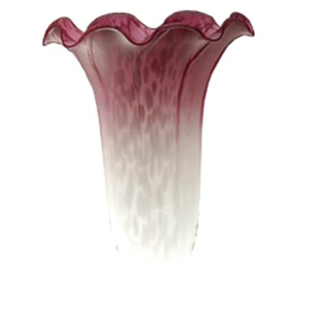 Meyda 3.5 Inch W X 5 Inch H White/Pink Lily Shade 10187