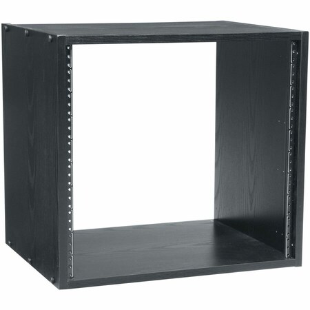 Middle Atlantic RK Series 12RU Black Laminate Rack - 15.9in Depth - Black Laminate - Wood RK12