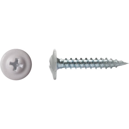 Big Timber No, 8 x 1'' White Modified Truss Head Sharp Point Wood Screw, 1 Lb. 1MTS81W