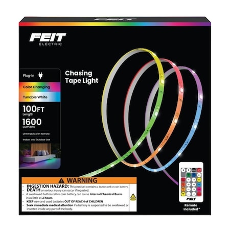 Feit Electric TAPE CHASNG STRIP LT RGB 100FT TAPE1200/CHASE