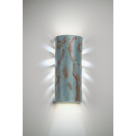 Luxury Lighting Masons Select 17 in Ceramic Backlit Slate Look Outdoor Wall Light, Painted Grey Slate Finish, 2PK (2) SL512-GRSL-ud-7