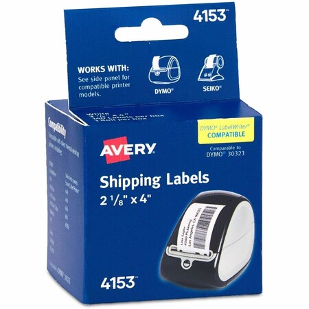 Avery Dennison Avery, MULTIPURPOSE THERMAL LABELS, 2.13 X 4, WHITE, 140PK 4153