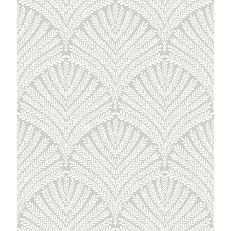 York Wallcoverings Beachcomber Green and White Wallpaper MN1871