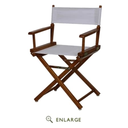 Betterbeds 200-55-021-29 18 in. Directors Chair Honey Oak Frame with White Canvas BE4257574