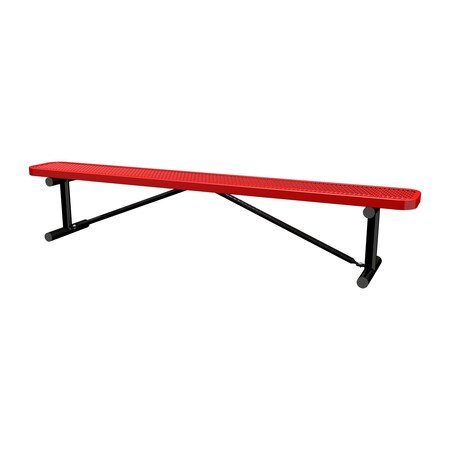 Leisure Craft Portable, Bench w/o Back, 8ft., Red B8XPP-RED