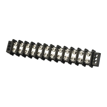 Polaris TerminalBlock, 30A, Black, 600V, Panel TB3096-12