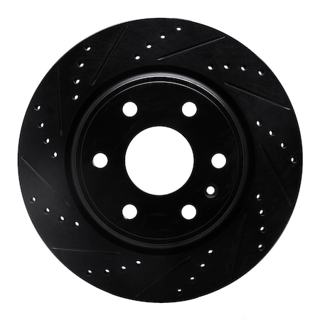 Dynamic Friction Co DFC Brake Rotor - Drilled and Slotted - Black 633-48054L