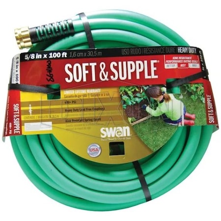 Dixon 5/8 in ID x 100 ft L Garden Hose, Rubber Tube SGH100