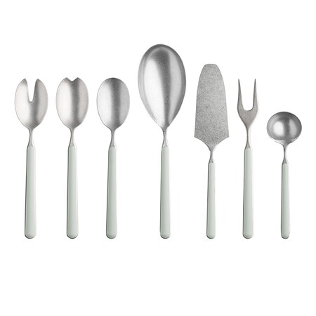 Mepra Fantasia Pewter Serving Set - 7 Pieces - Sage 10S62207P