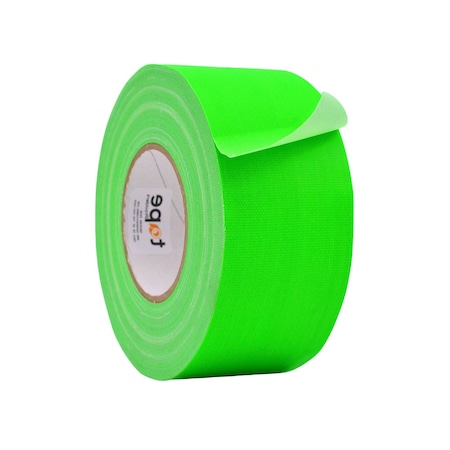 Wod Tape GTC12F Gaffer Tape Fluorescent Green 6 in. X 60 ft., 8PK WOD GTC12F-06000-8-60-FGR