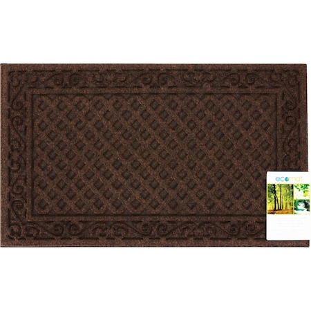 Apache Mills Apache Textures Walnut 18'' x 30'' Carpet/Recycled Rubber Door Mat 888-1403
