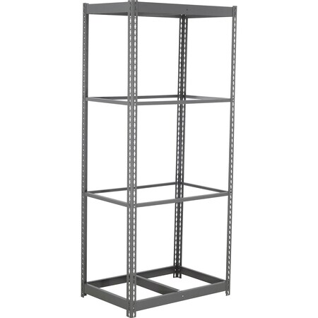 Global Industrial 4 Shelf, Commercial Duty Boltless Shelving, Starter, 36"W x 12"D x 60"H, No Deck 254421