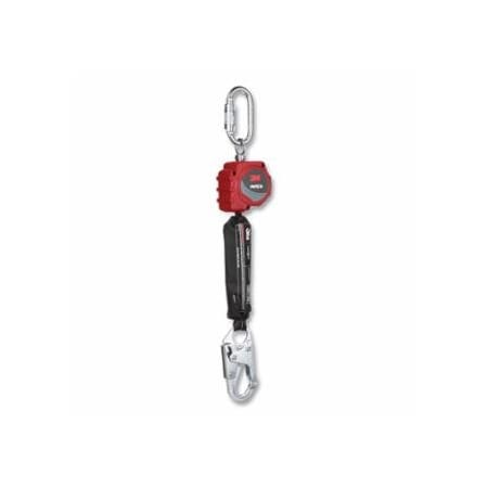 Protecta Personal Self Retracting Lifeline, 6 ft, Web, Carbiner Top Connector, Steel Snap Hook, 310 lb,  098-3100506