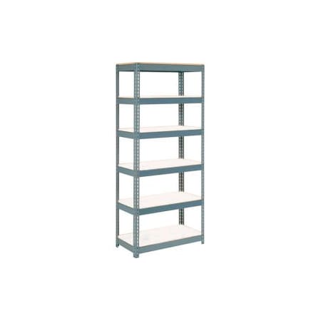 Global Equipment Extra Heavy Duty Shelving 36Wx24Dx96H 6 Shelves 1500 lbs. Cap. Per Shelf GRY 236775GY