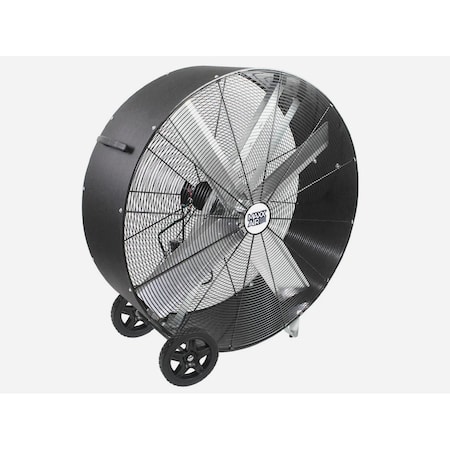 Maxx Air High Velocity Industrial Fan, Floor Mount, 42 in Blade Dia, 120V, 5,800/10,000 cfm, Non-Oscillating BF42BDPEBLK