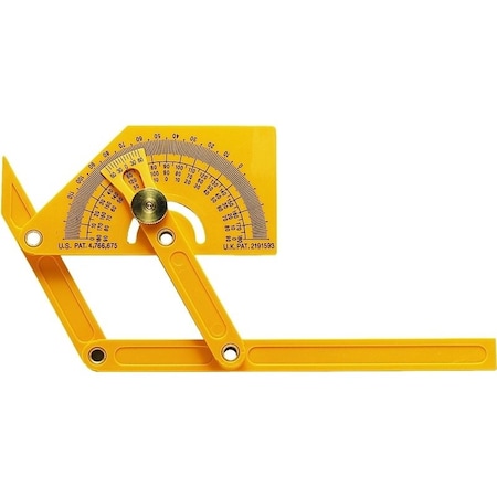 General Tools Angle Protractor with Locknut, 0 to 165 deg, Plastic 29