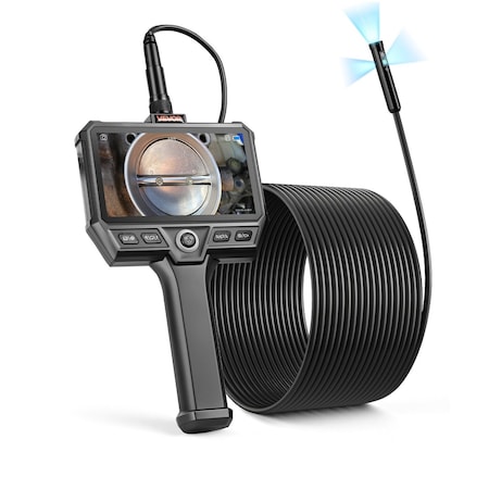 Vevor Triple Lens Endoscope with 32.8FT Newly Ultra-Rigid Cable 5 in HD IPS Screen SC16