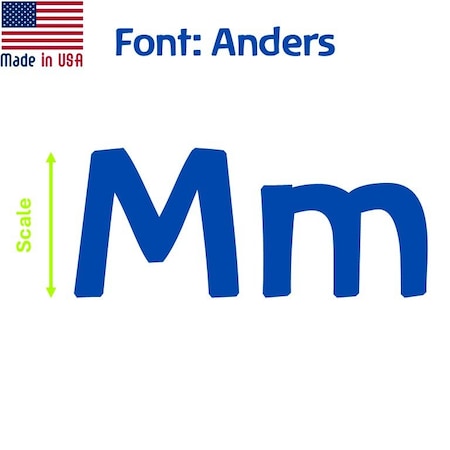 Aacc Self-Adhesive Vinyl Letter: M, Scale: 19 cm. Color: Blue Font: Anders by AACC-Anders-UM-Blue-M19x1